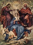 VELAZQUEZ, Diego Rodriguez de Silva y The Coronation of the Virgin jh oil painting on canvas